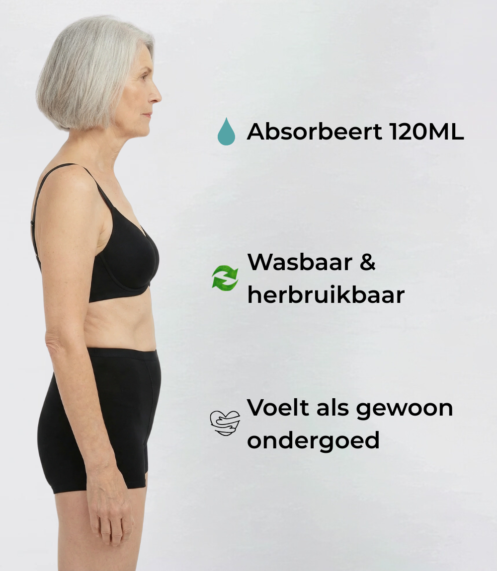 Incontinence Boyshort – Extra Heavy – 100% Leakproof