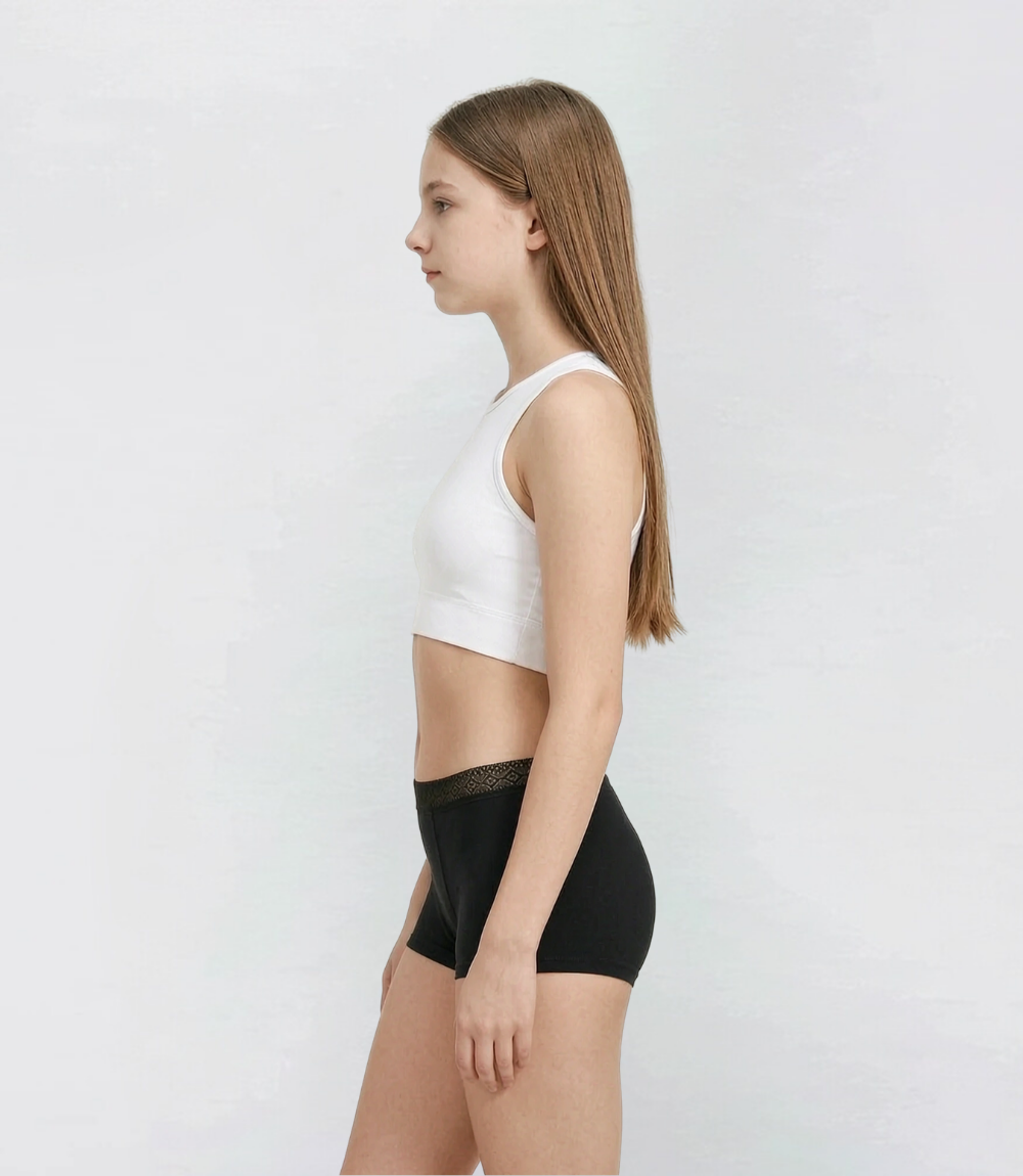 Teens Boyshort – Lace – Heavy – 100% Leakproof