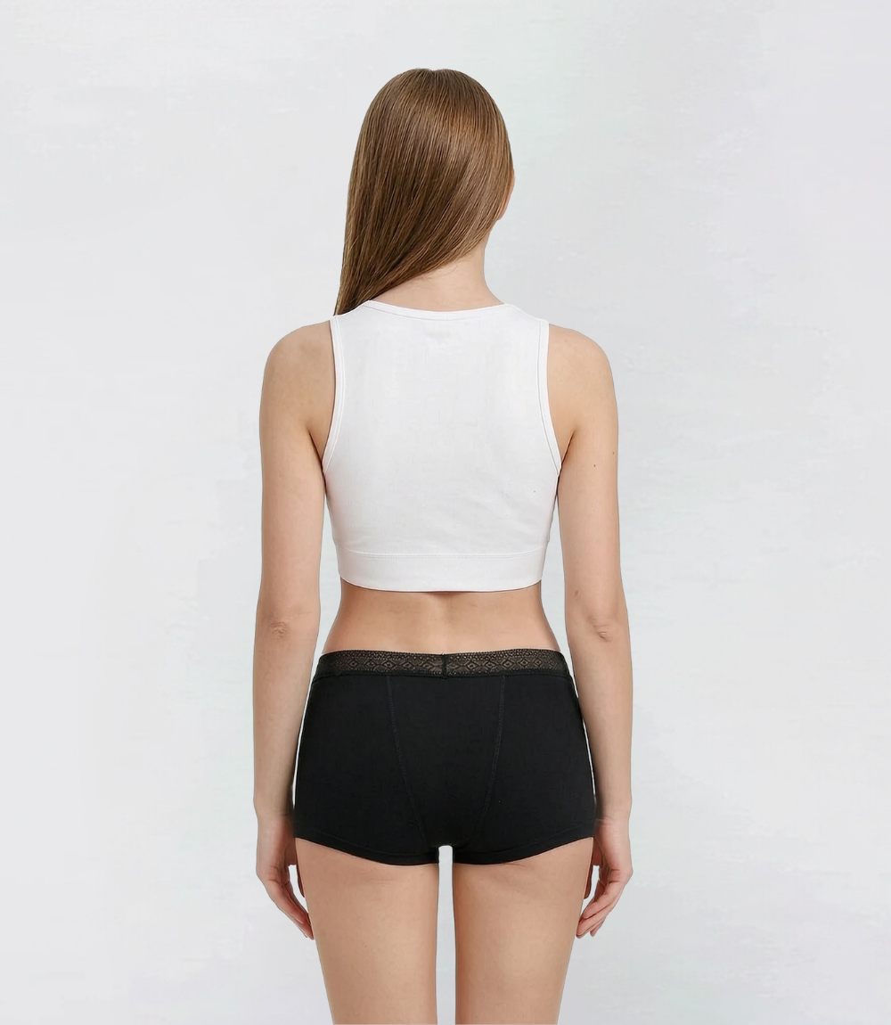 Teens Boyshort – Lace – Heavy – 100% Leakproof