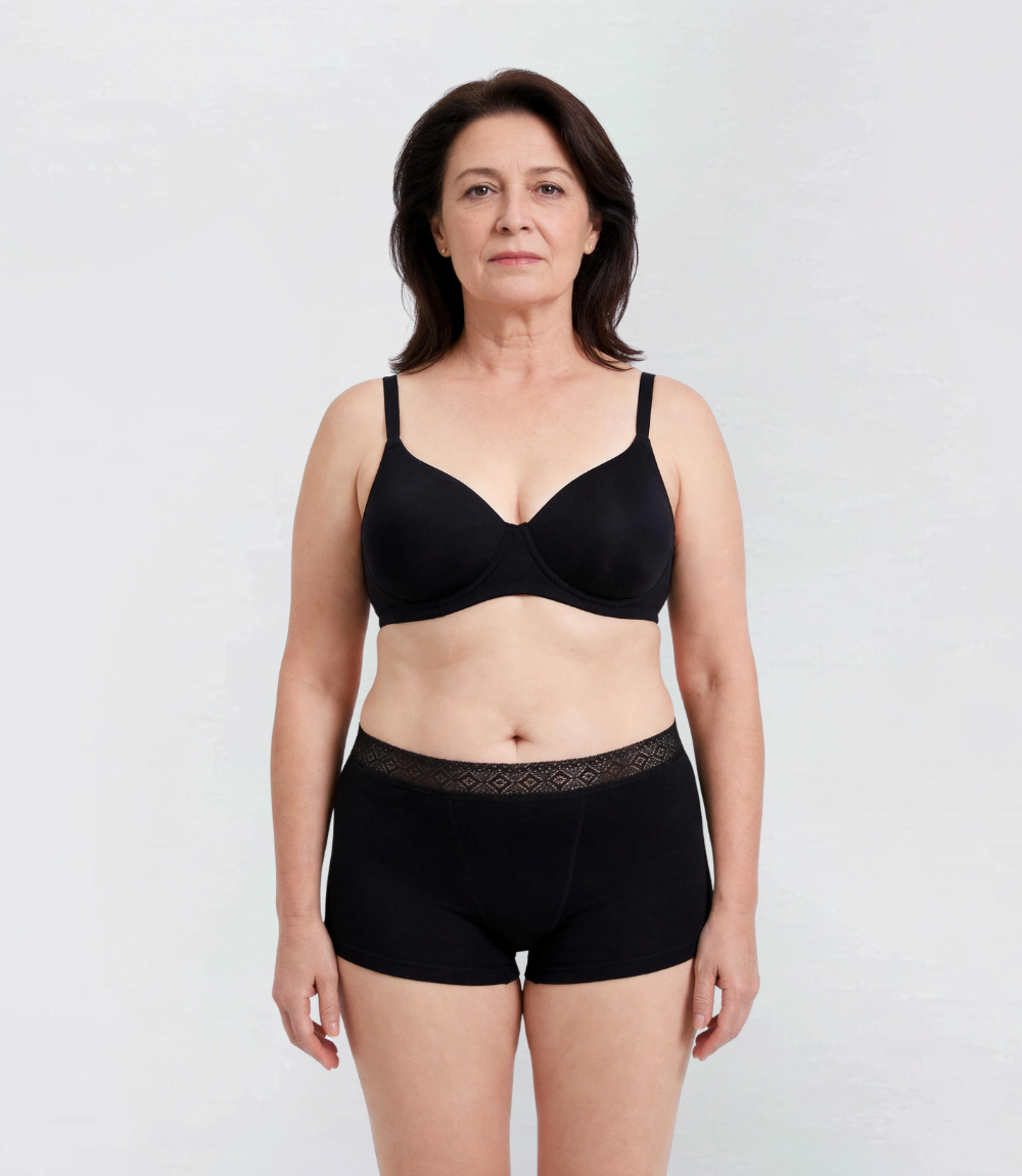 Incontinence Boyshort – Lace – 100% Leakproof