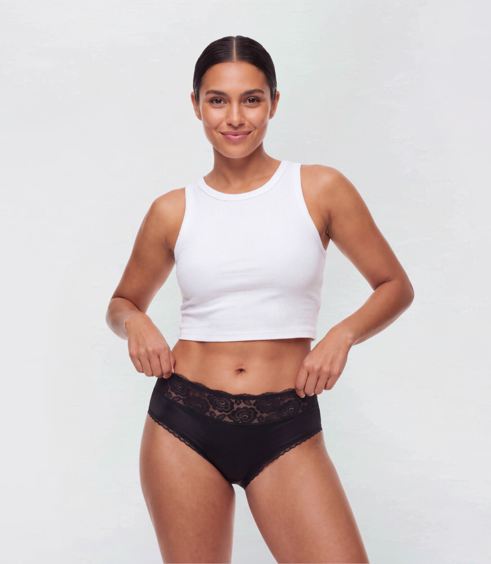 Classic – Lace – Black – 100% Leakproof