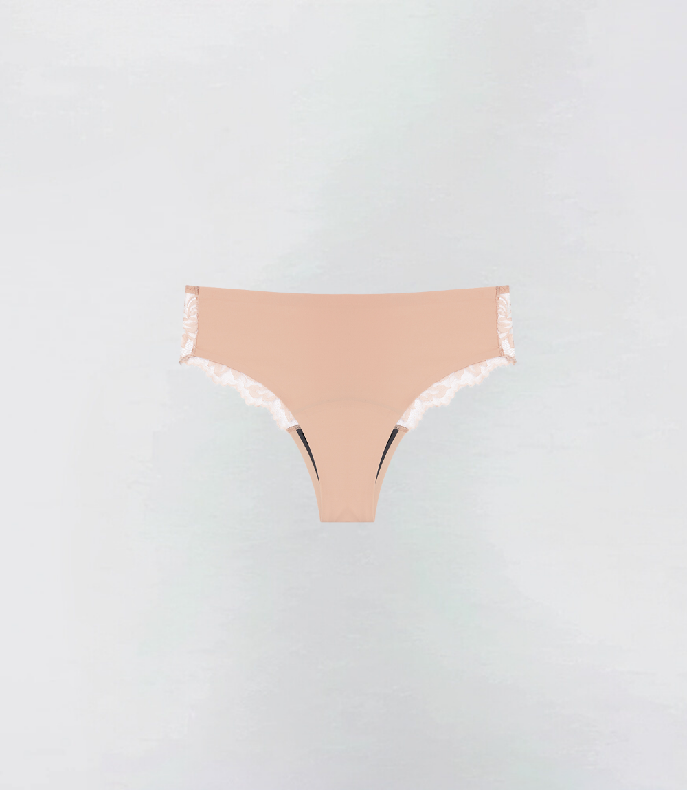 Floral Lace Brief – 100% Leakproof