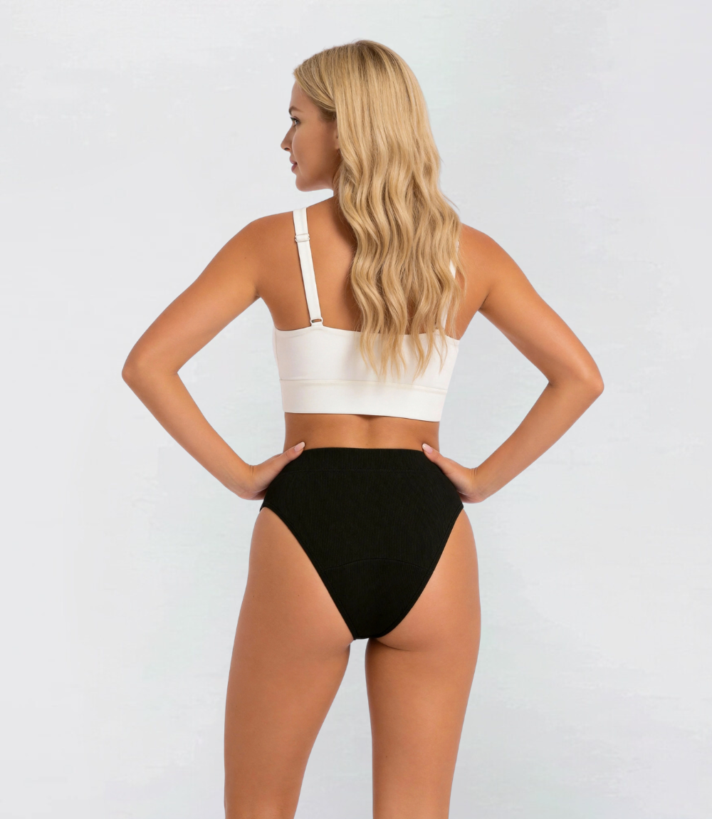 French Cut Hugger – Ribbed – 100% Leakproof