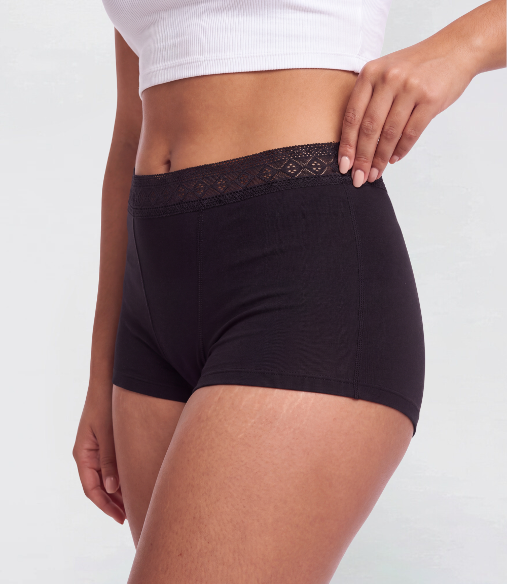 Boyshort – Lace – 100% Leakproof